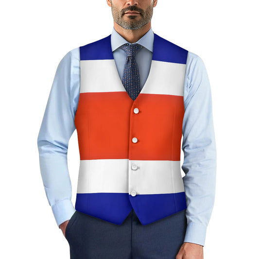 Costa Rica Flag Suit vest jacket