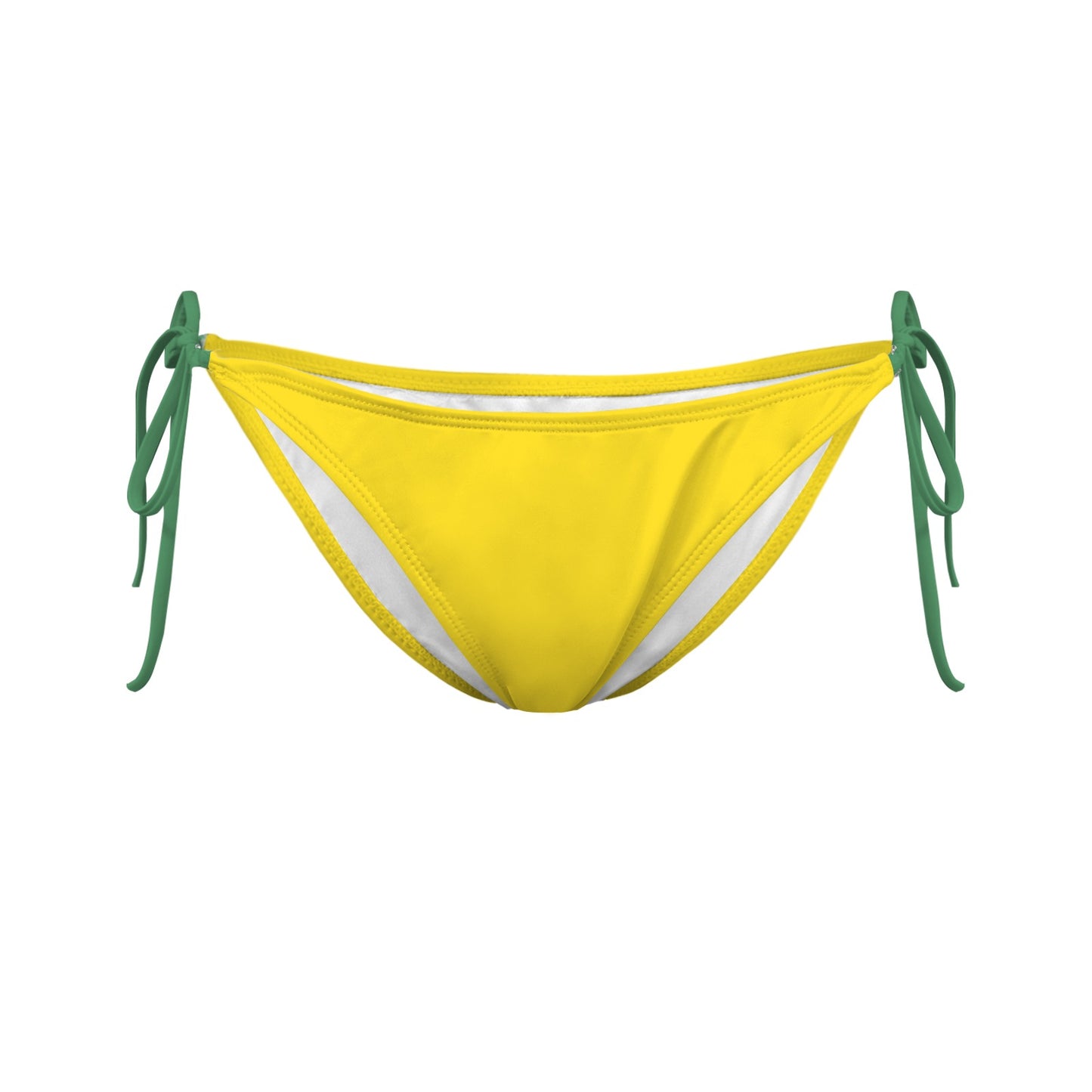 Brazil Flag Inspired Colors Side-Tie Bikini Bottom