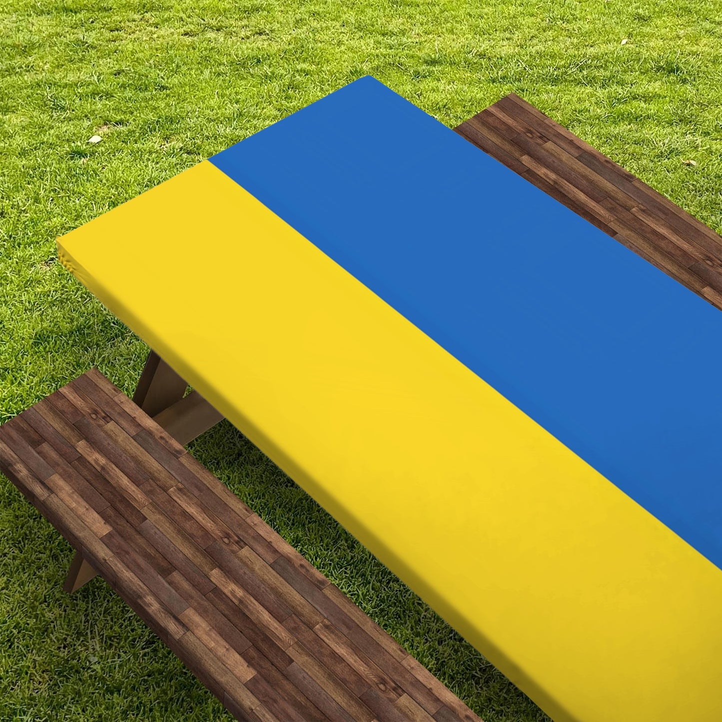 Ukraine Flag Picnic Table Cover (72" x 30") (Made in the USA)