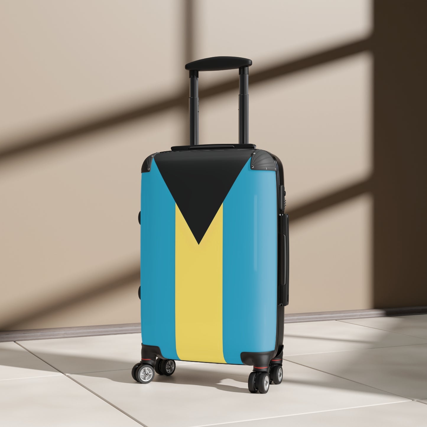 Bahamas Flag Inspired Suitcase