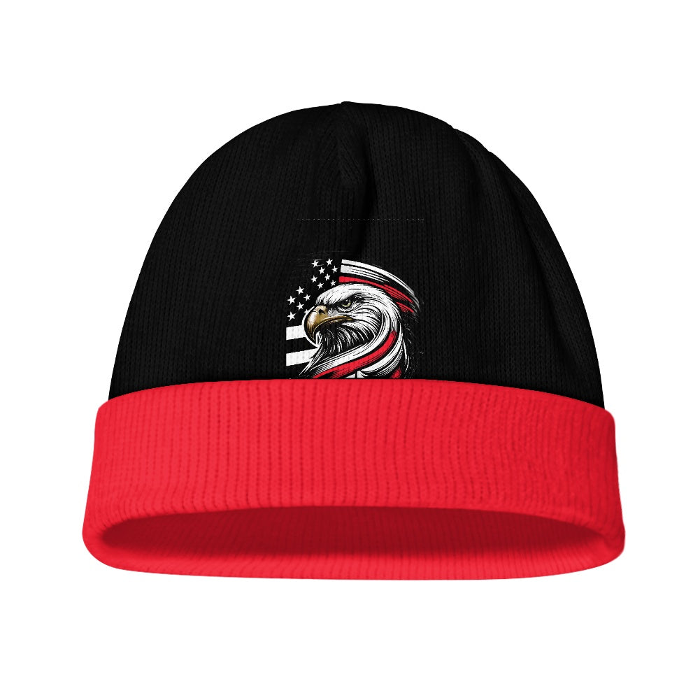 Thin Red Line Flag Inspired Eagle Kids' Beanie