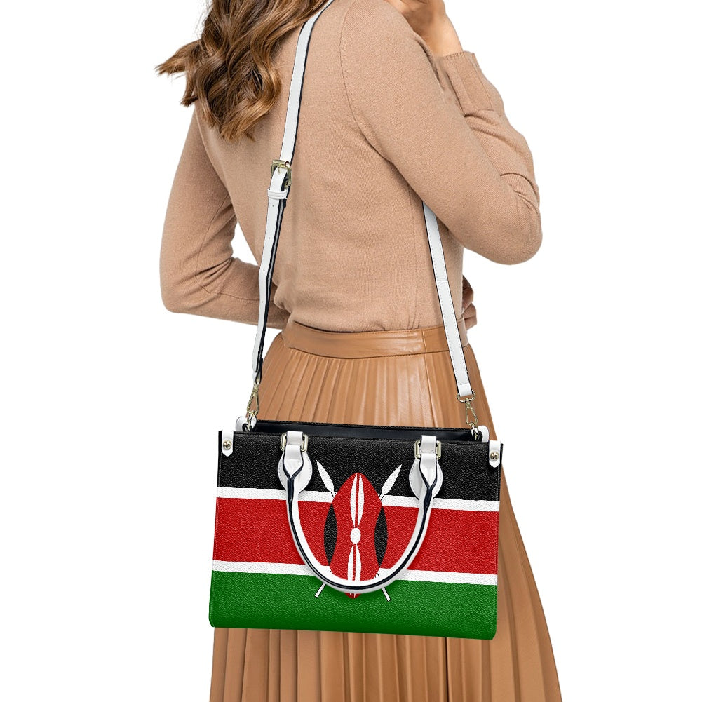 Kenya Flag Bag With Swag – PU Leather Shoulder Purse That Pops - Luv My Flag
