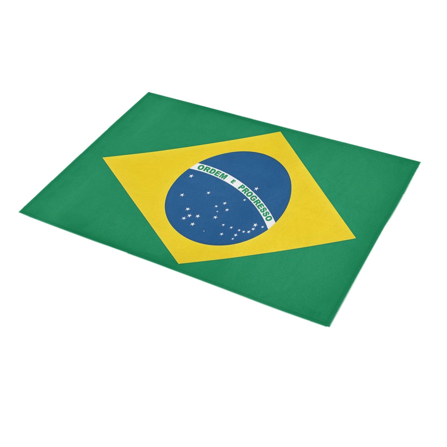 Brazil Flag Inspired Doormat 30" x 18" (Sponge Material)