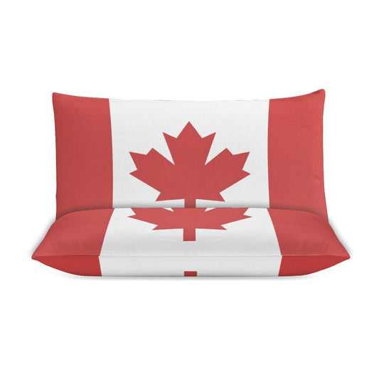 Canada Flag Inspired 3-Piece Bedding Set (1 Duvet Cover + 2 Pillow Shams) – 102"×90"