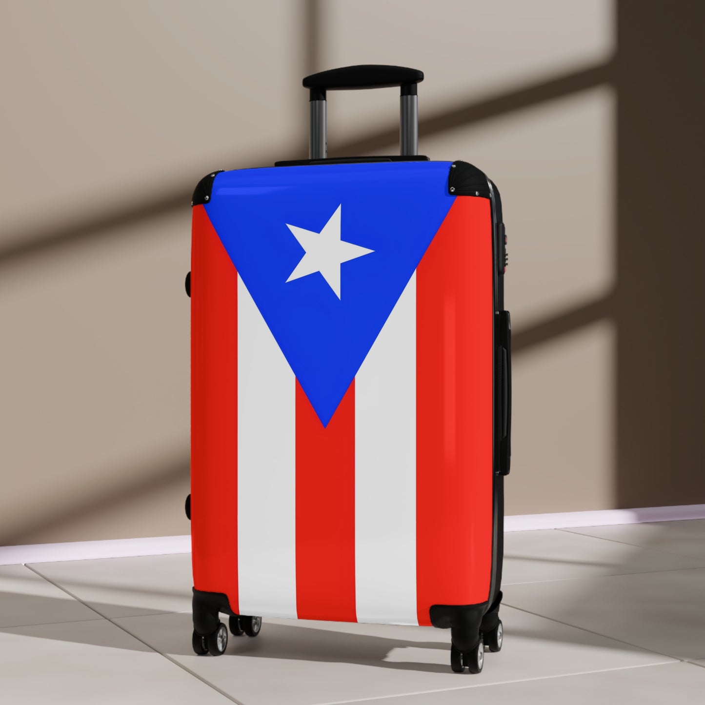 Puerto Rico Flag Inspired Suitcase
