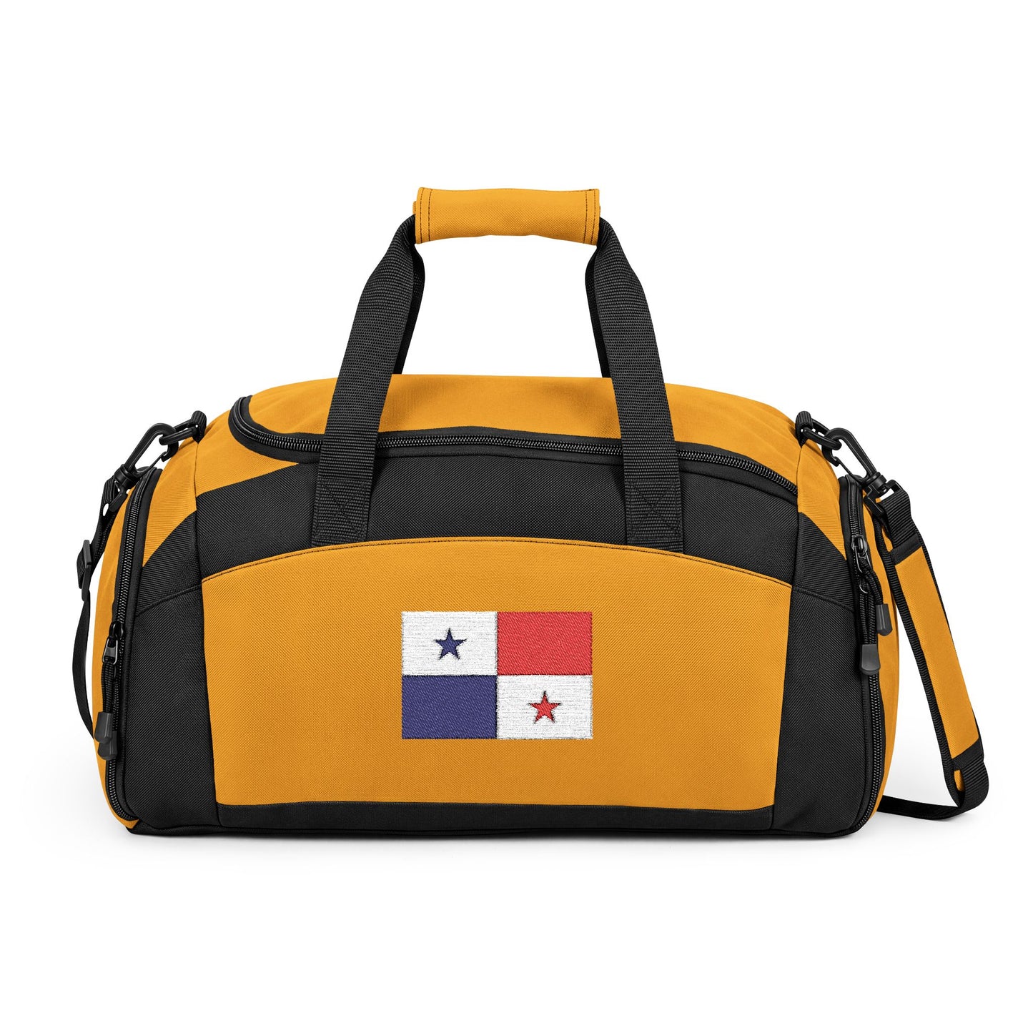 Panama Flag Gym Bag — Black Duffle with Embroidered Panama Flag