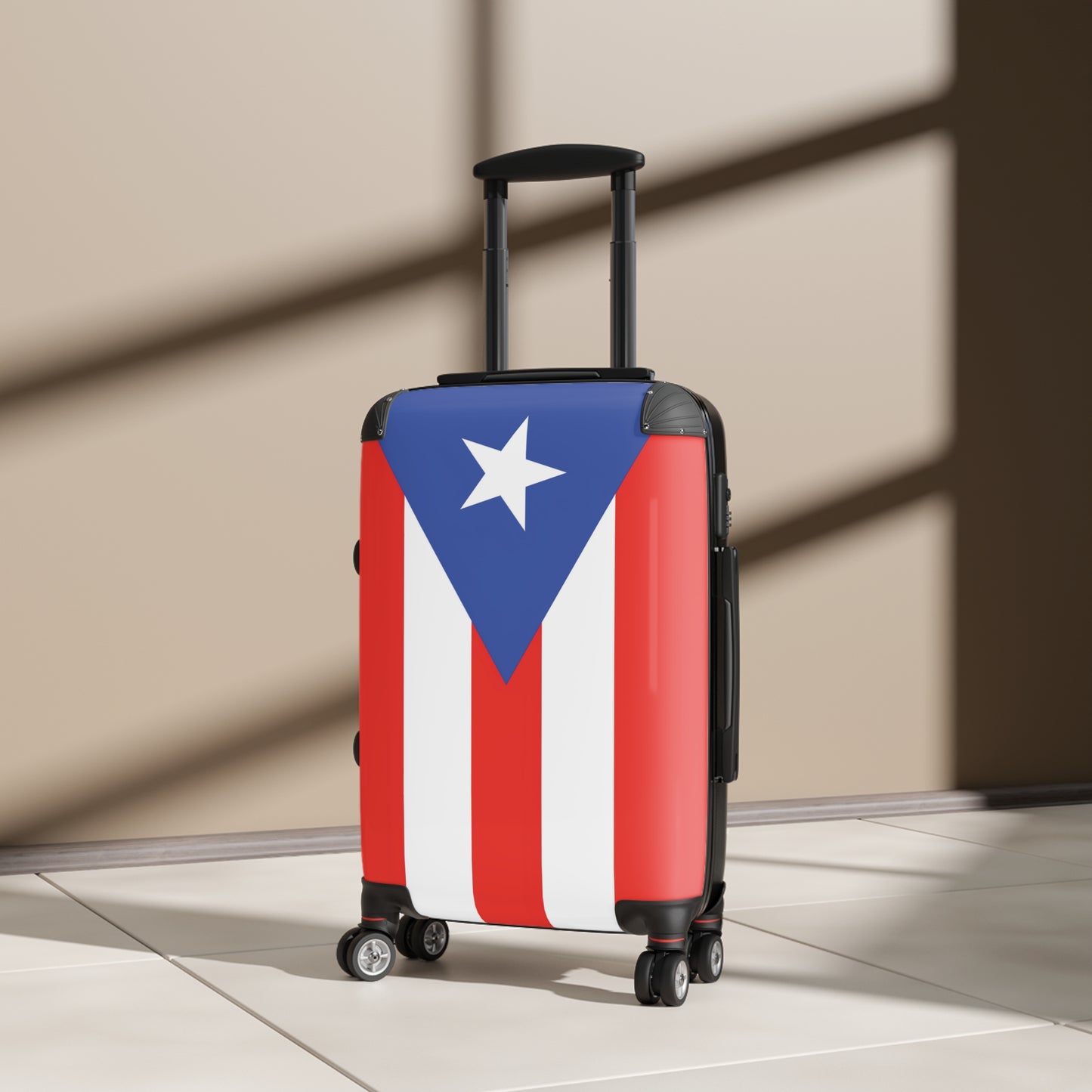 Puerto Rico Flag Inspired Suitcase