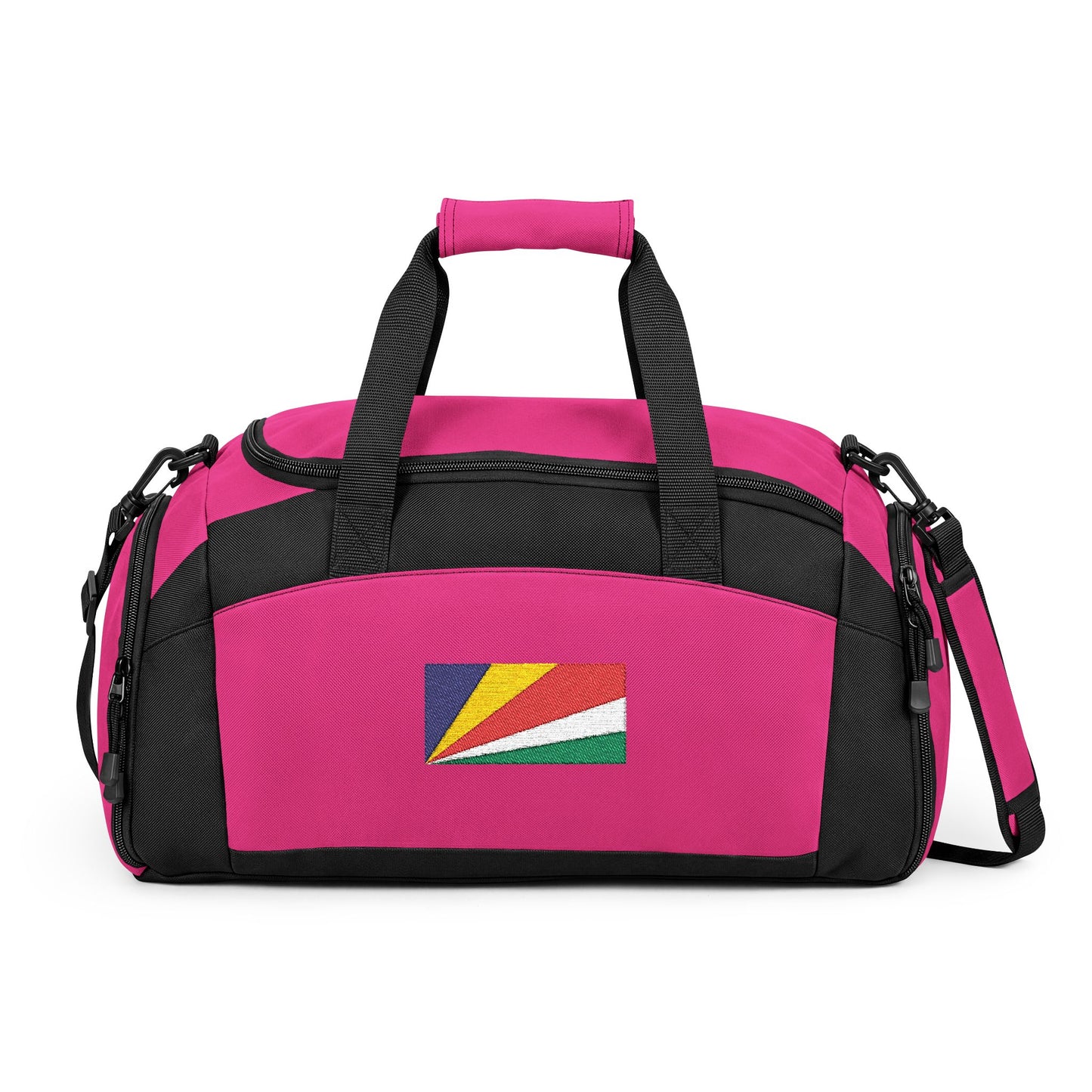 Seychelles Flag Gym Bag — Black Duffle with Embroidered Seychelles Flag