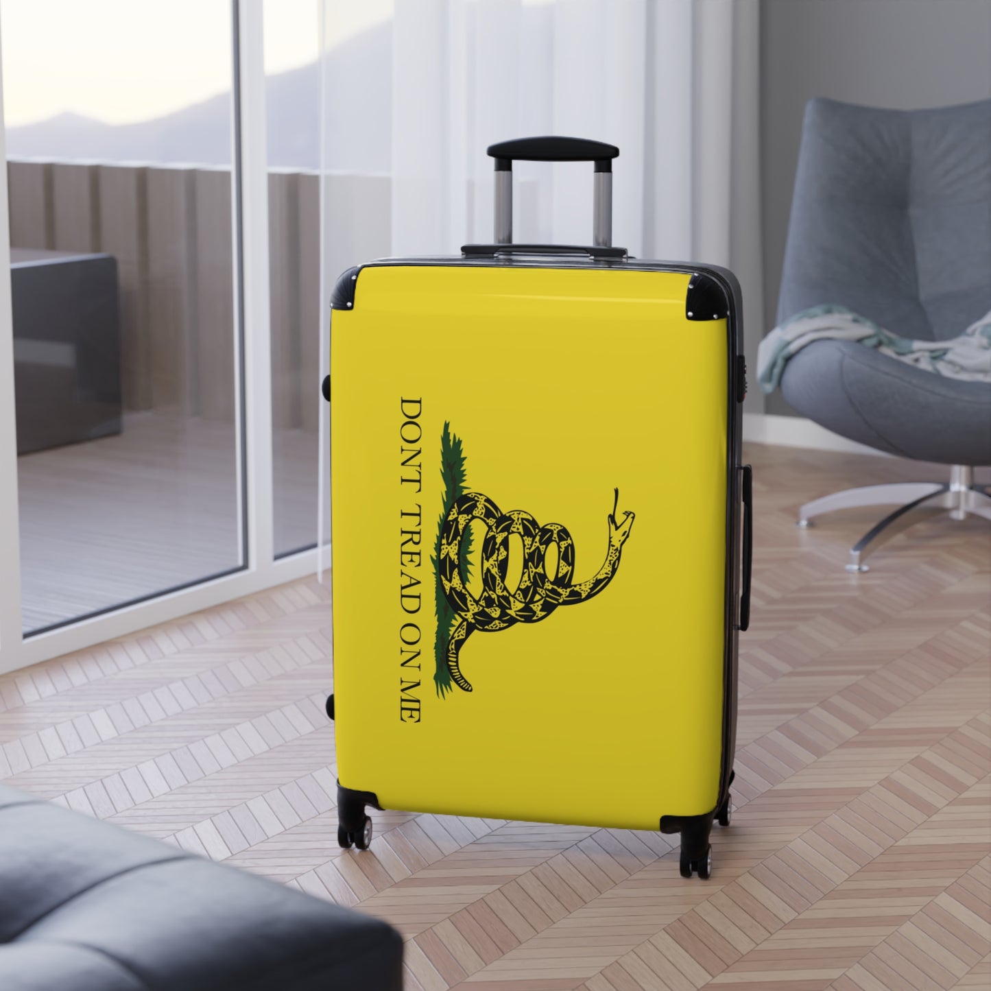 Gadsden Flag Inspired Suitcase