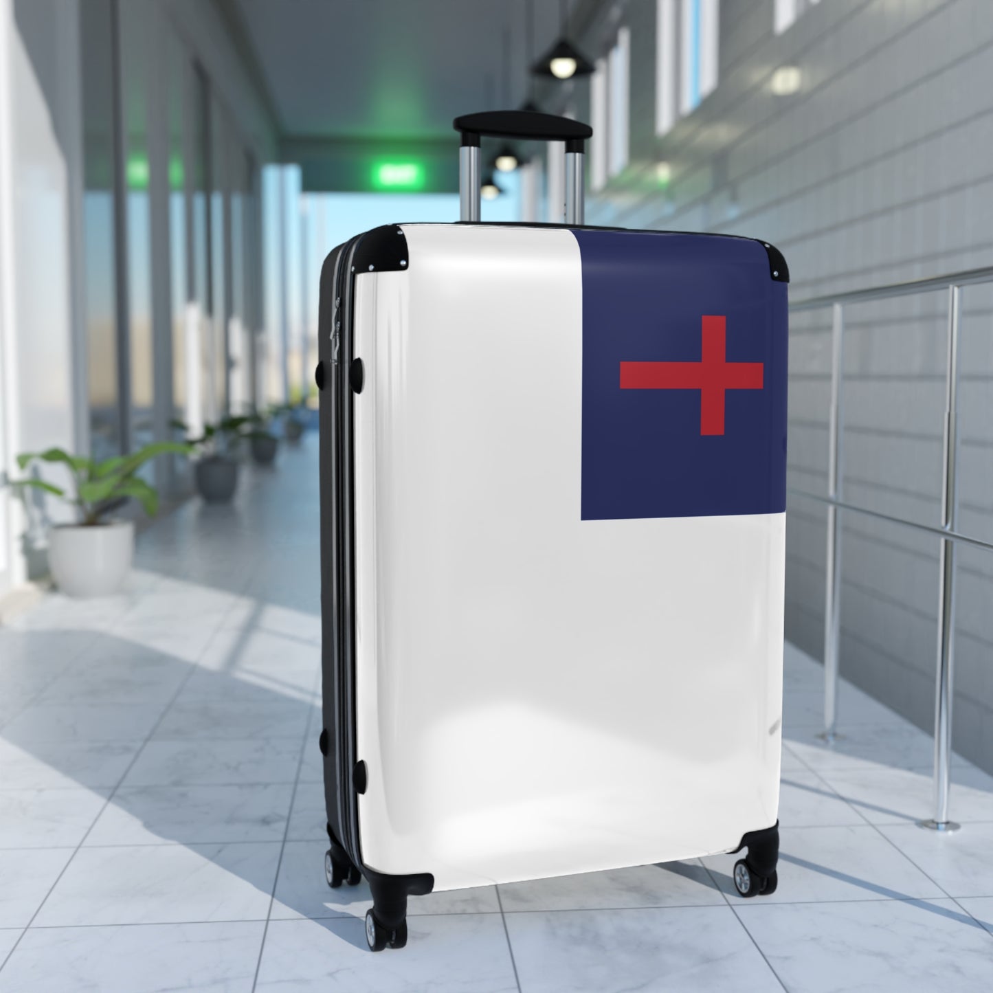 Christian Flag Inspired Suitcase