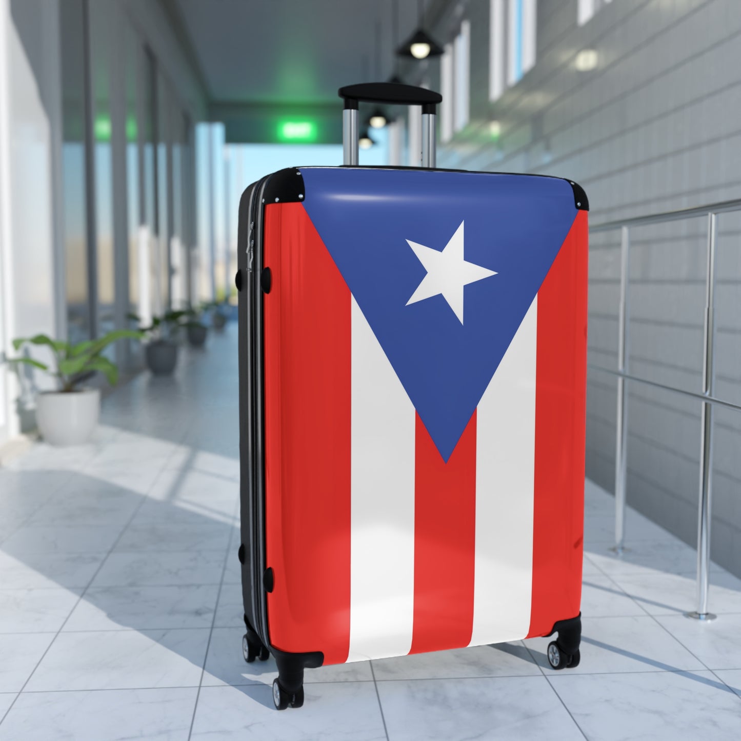 Puerto Rico Flag Inspired Suitcase