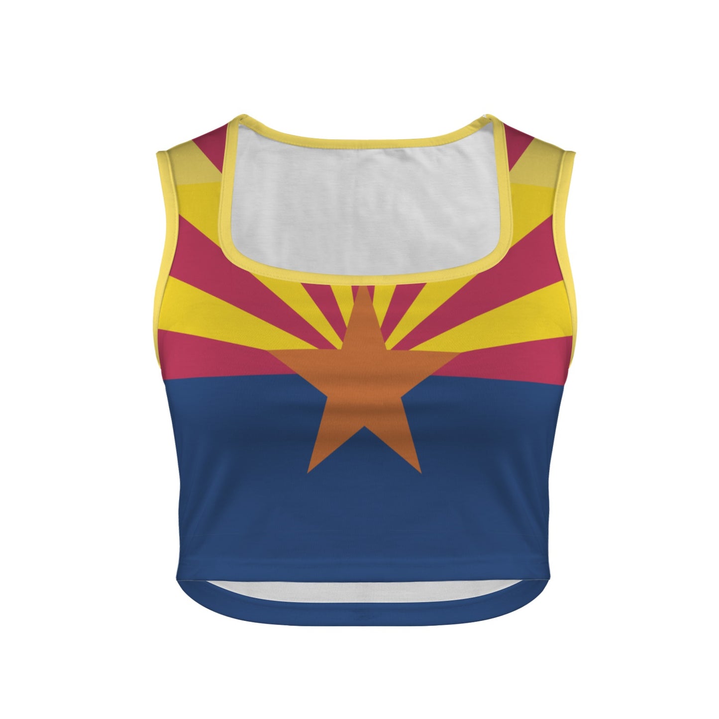 Arizona Flag Inspired Square Neck Crop Tank Tops