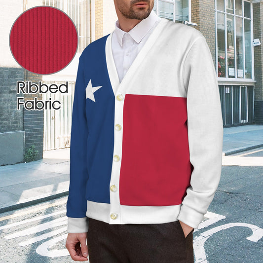 Texas Flag Inspired Men's Cardigan