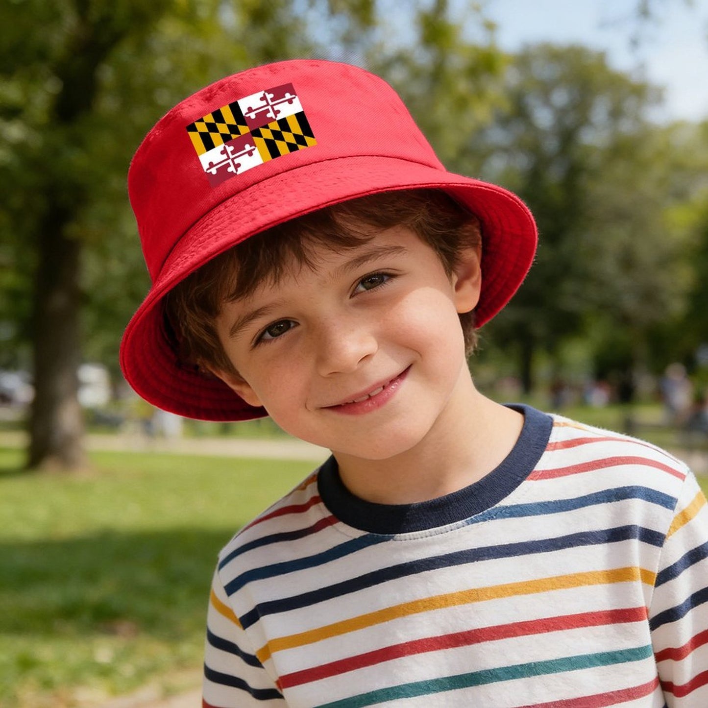 Maryland Flag Inspired Kids’ Bucket Hat | Ships from USA