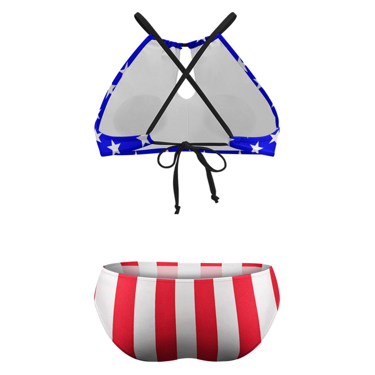 USA/American Flag Inspired Plus Size High Waisted Bikini