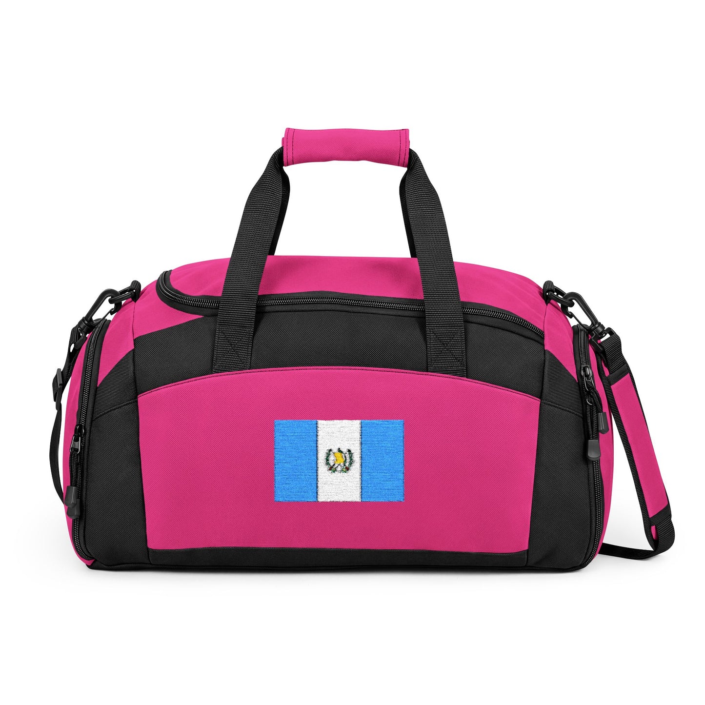 Guatemala Flag Gym Bag — Black Duffle with Embroidered Guatemala Flag