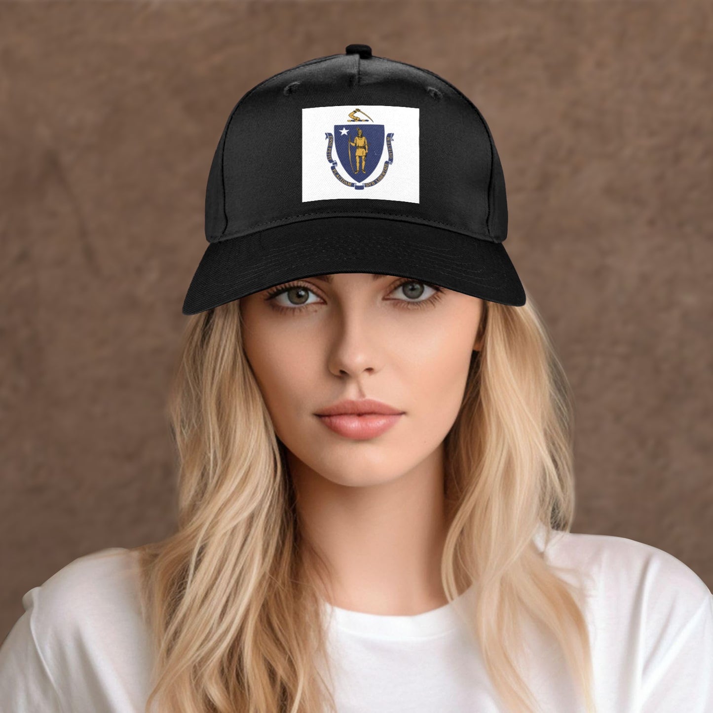 Massachusets Flag Baseball Cap (Made in USA)