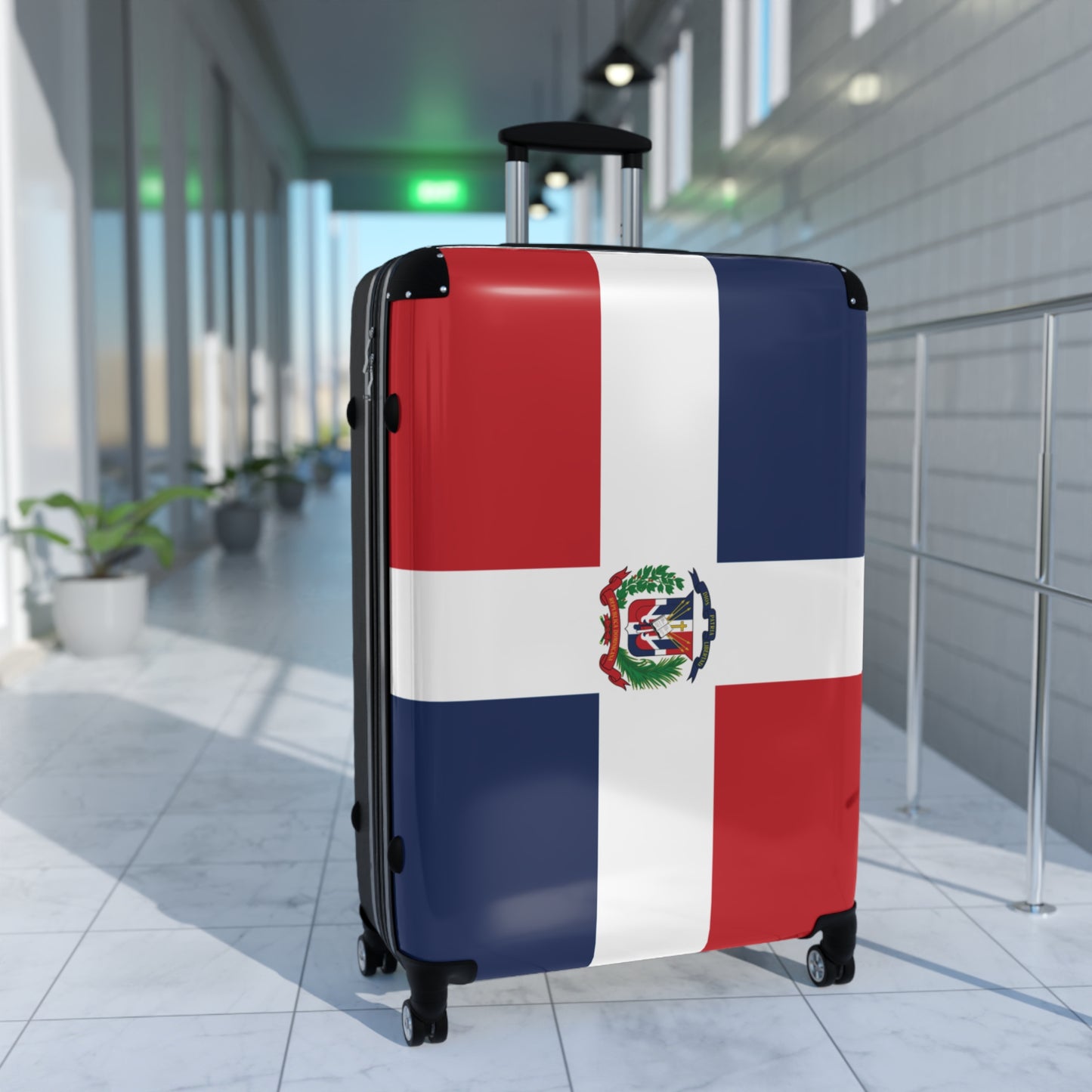 Dominican Republic Flag Inspired Suitcase