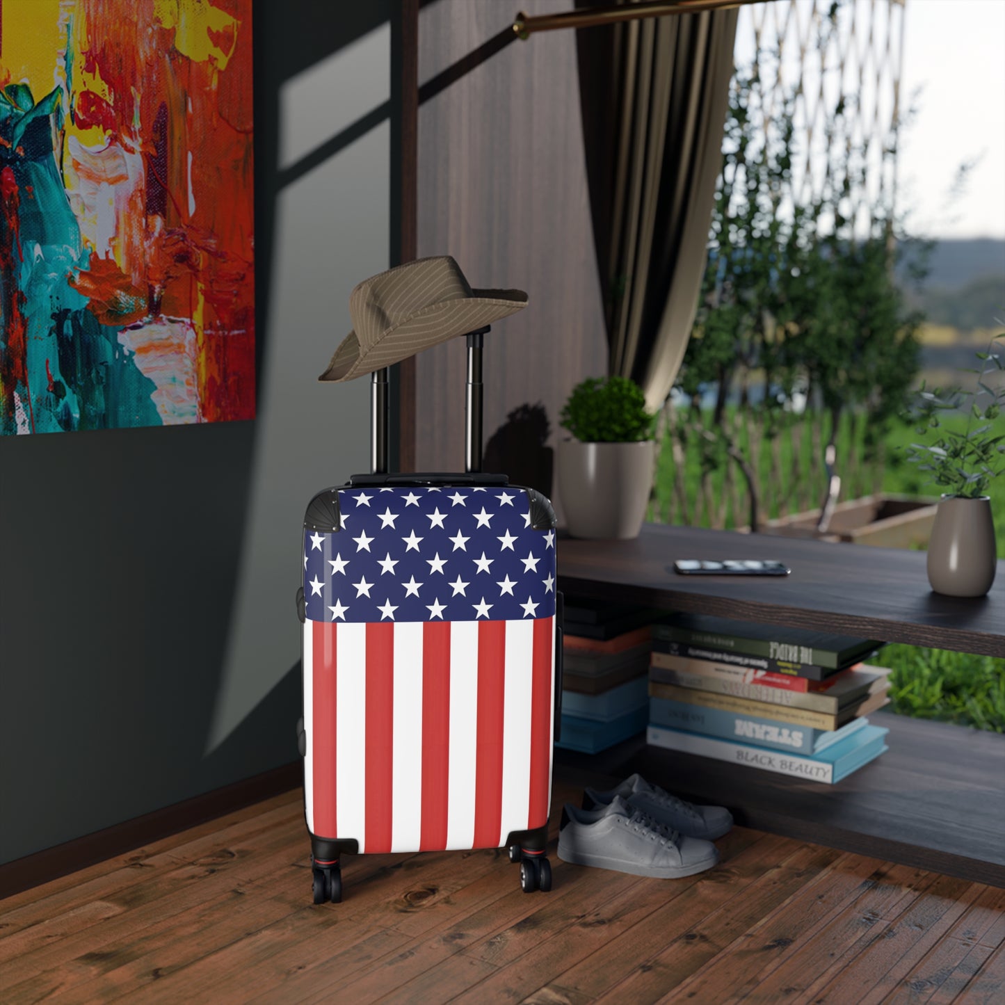 USA/American Flag Inspired Suitcase