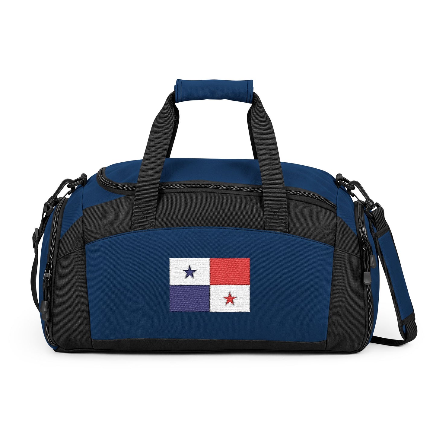 Panama Flag Gym Bag — Black Duffle with Embroidered Panama Flag