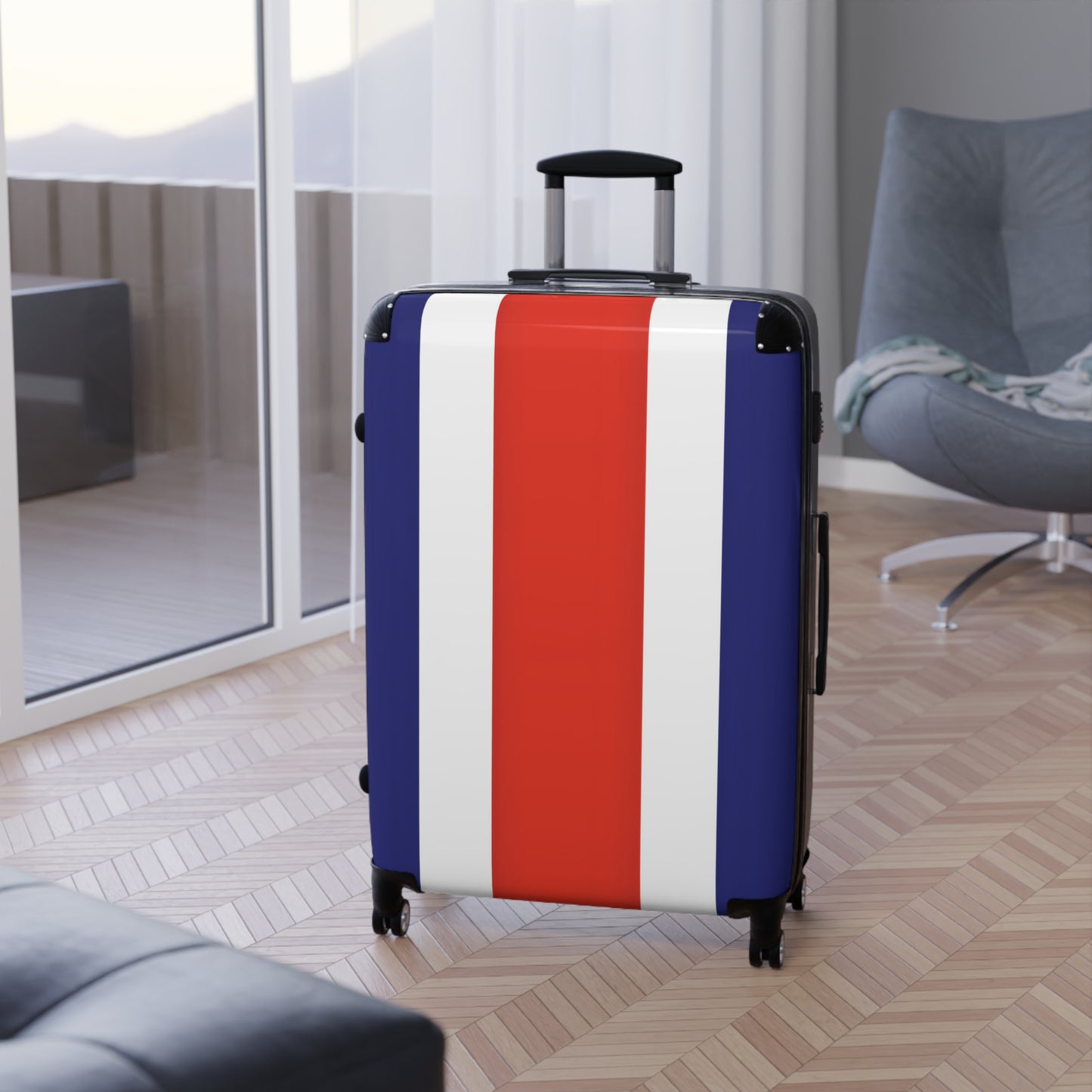 Costa Rica Flag Inspired Suitcase
