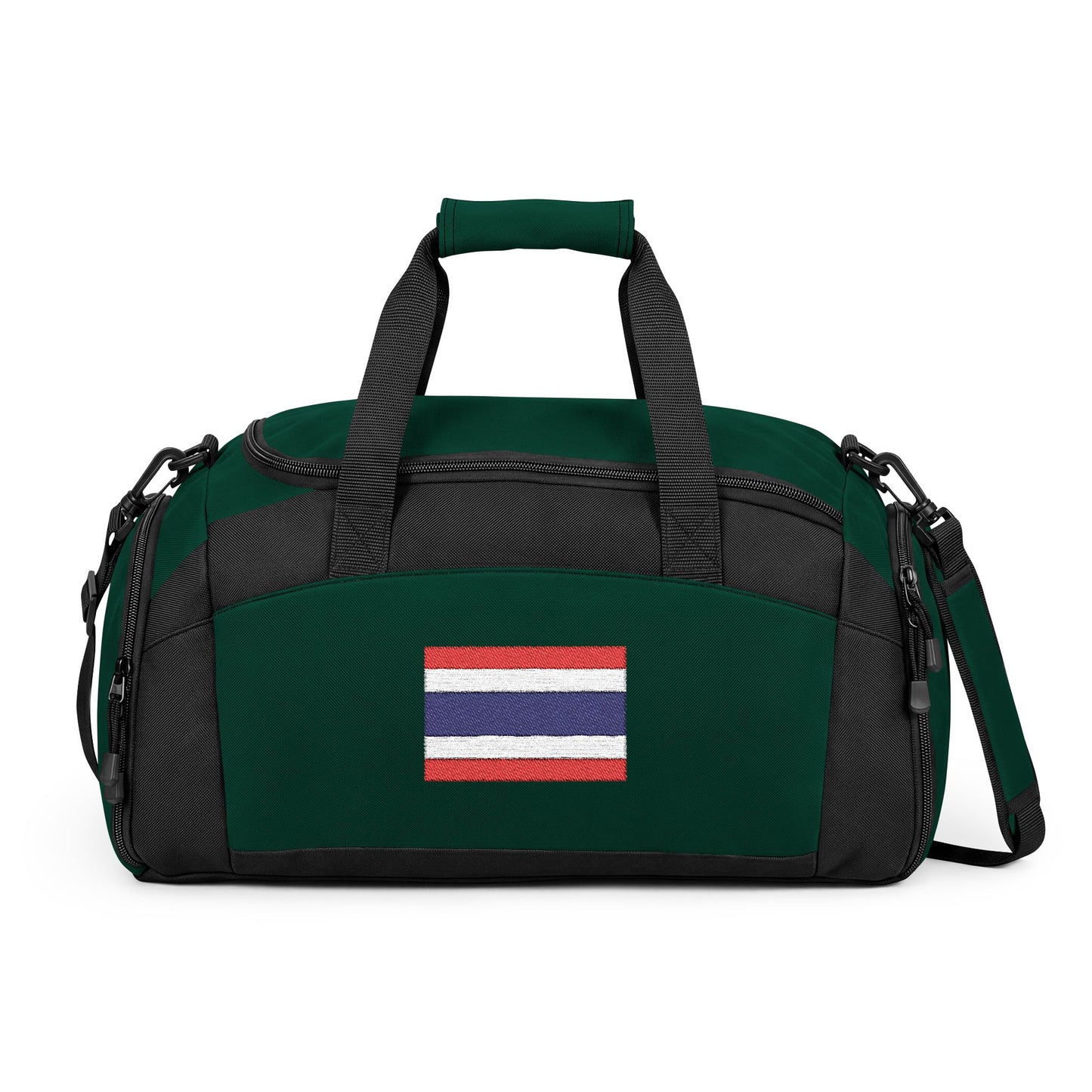 Thailand Flag Gym Bag — Black Duffle with Embroidered Thailand Flag