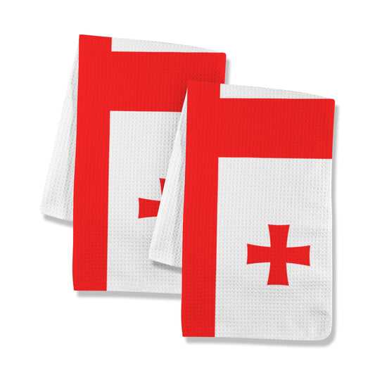 Georgia Flag Inspired Kitchen Towel 40X60cm (Pack of 2) | Printed In the USA
