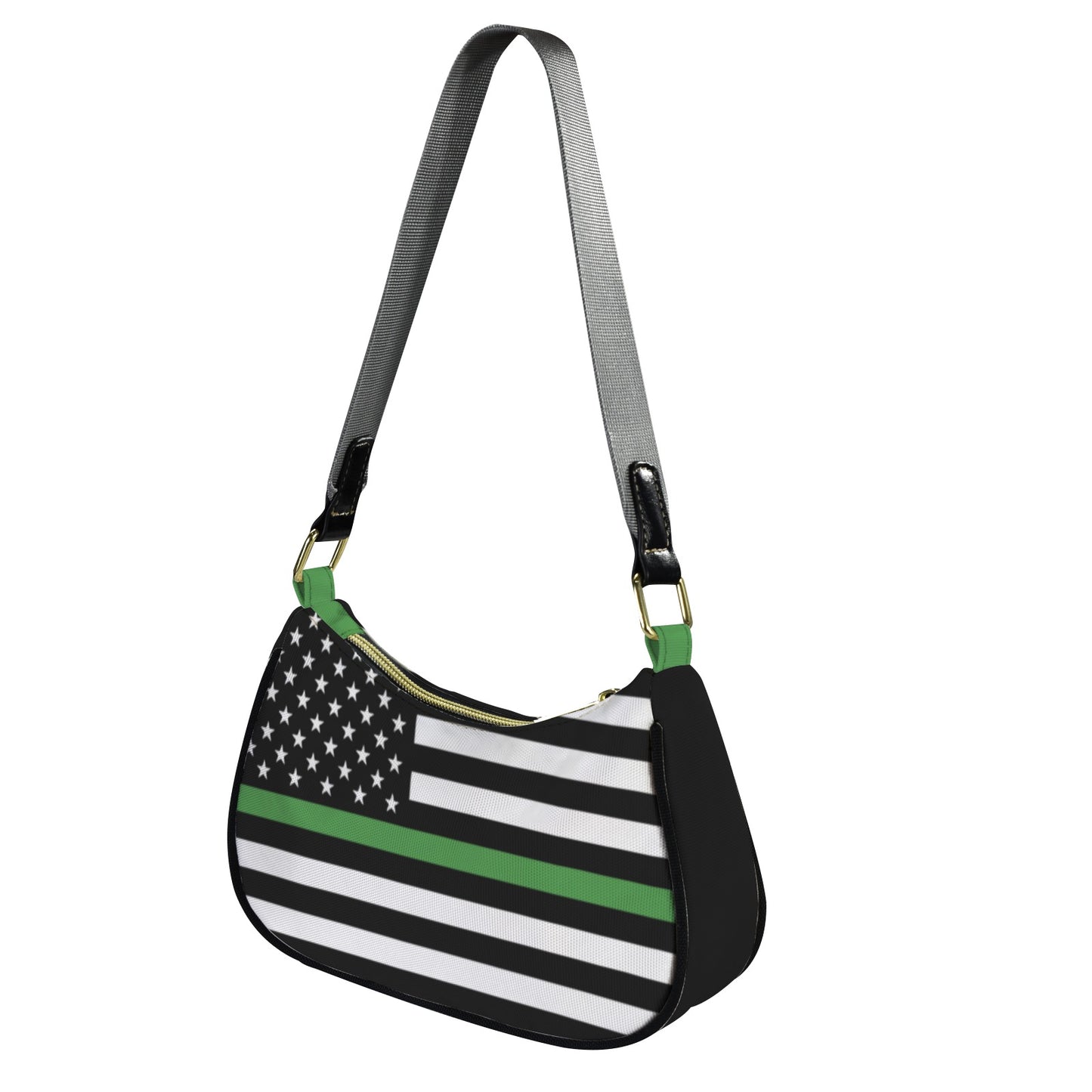 Thin Green Line Flag Inspired Women's Shoulder Bag