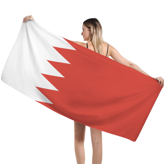 Bahrain Flag Inspired Custom Bath Towel 29"x58"(Made in USA)