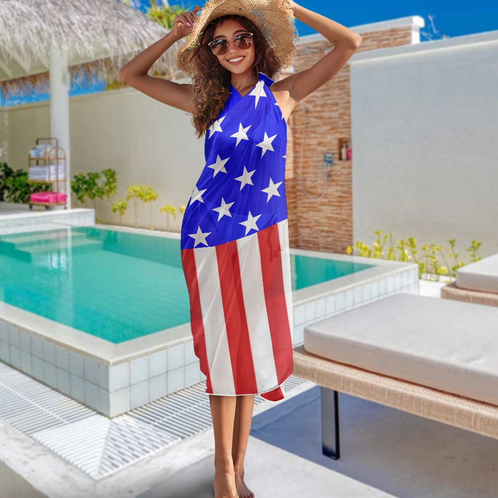 USA/American Flag Inspired Bikini Cover-Up Style-2