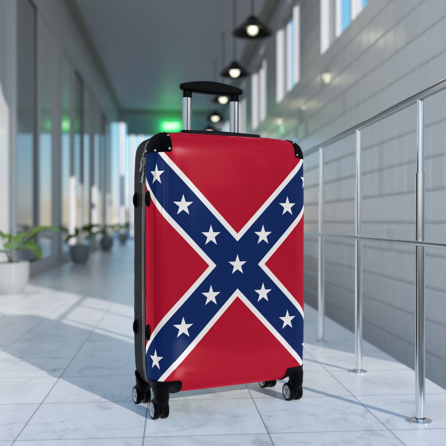 Confederate Battle Flag Inspired Suitcase