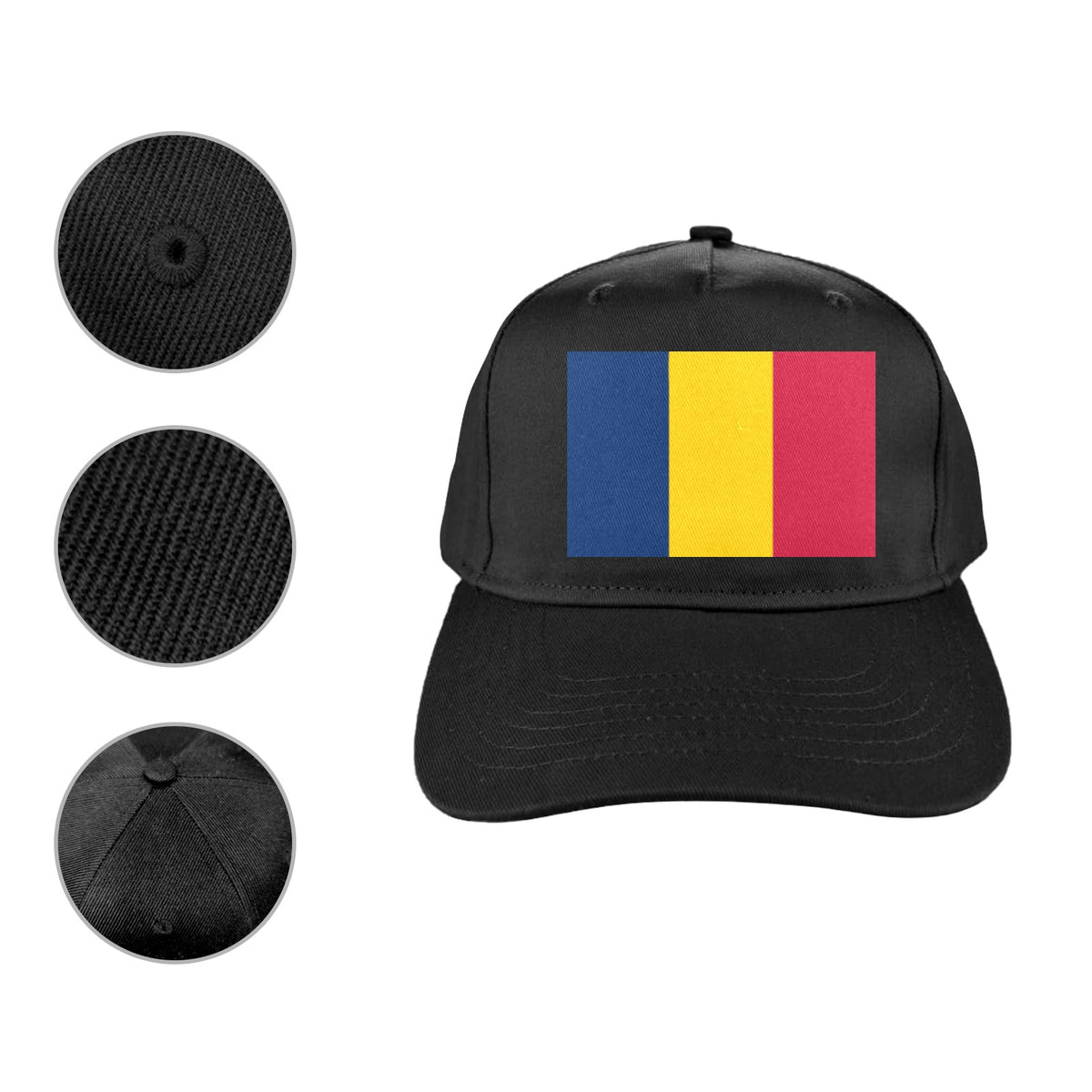 Chad Flag Inspired Baseball Cap | Printed in the  USA