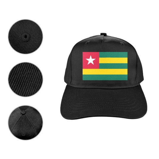 Togo Flag Inspired Baseball Cap | Printed in the  USA