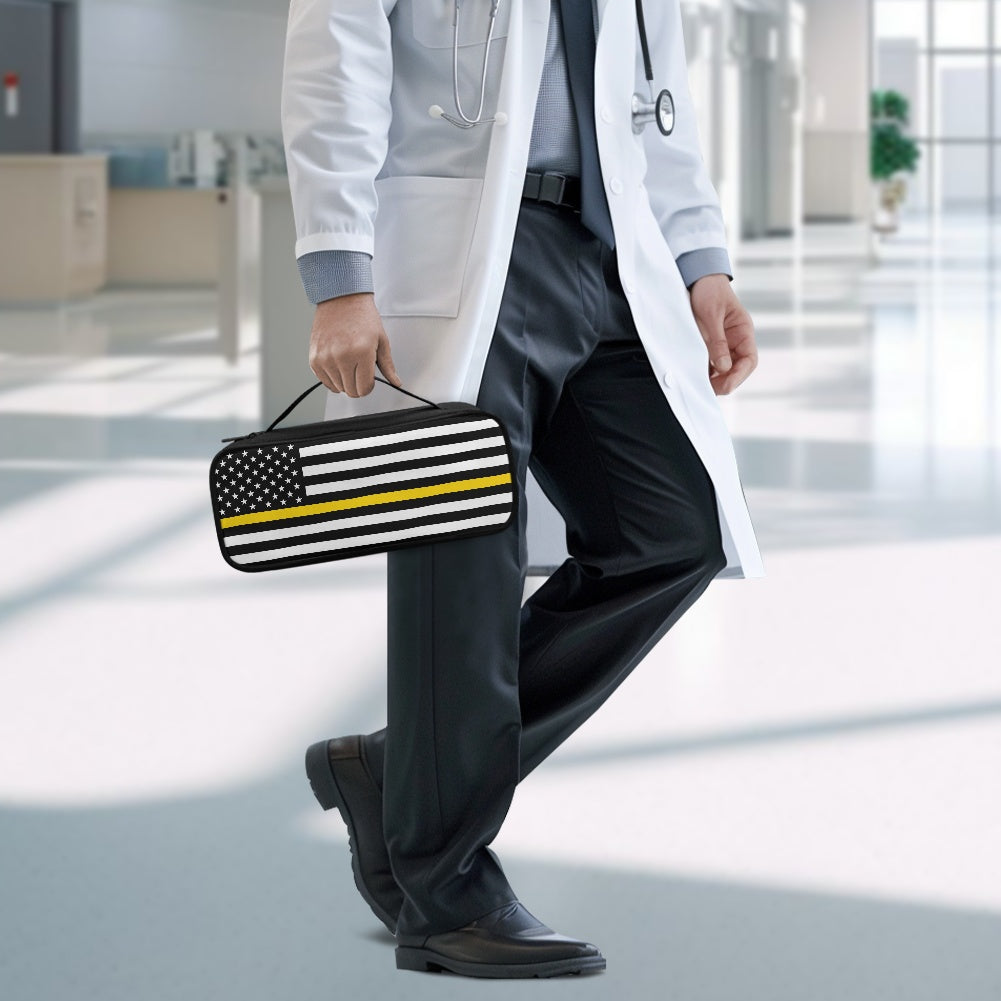 Thin Gold Line Flag Inspired Stethoscope Storage Bag