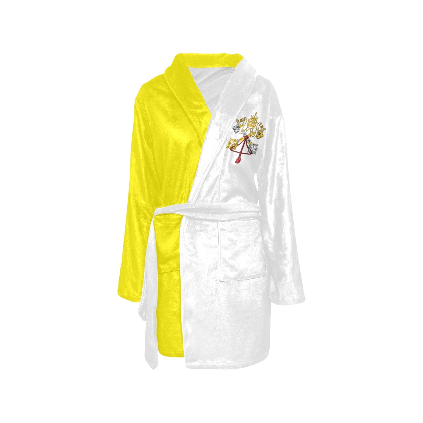 Vatican City Flag Inspired Women's Fleece Robe