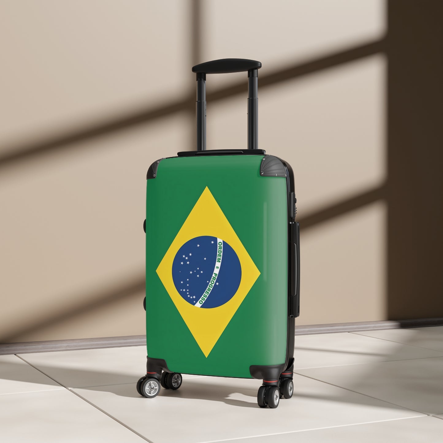 Brazil Flag Inspired Suitcase