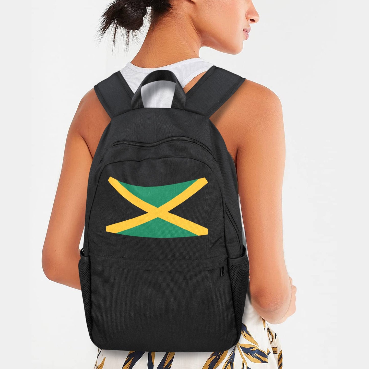 Jamaica Flag Inspired Casual Backpack Printed in the USA