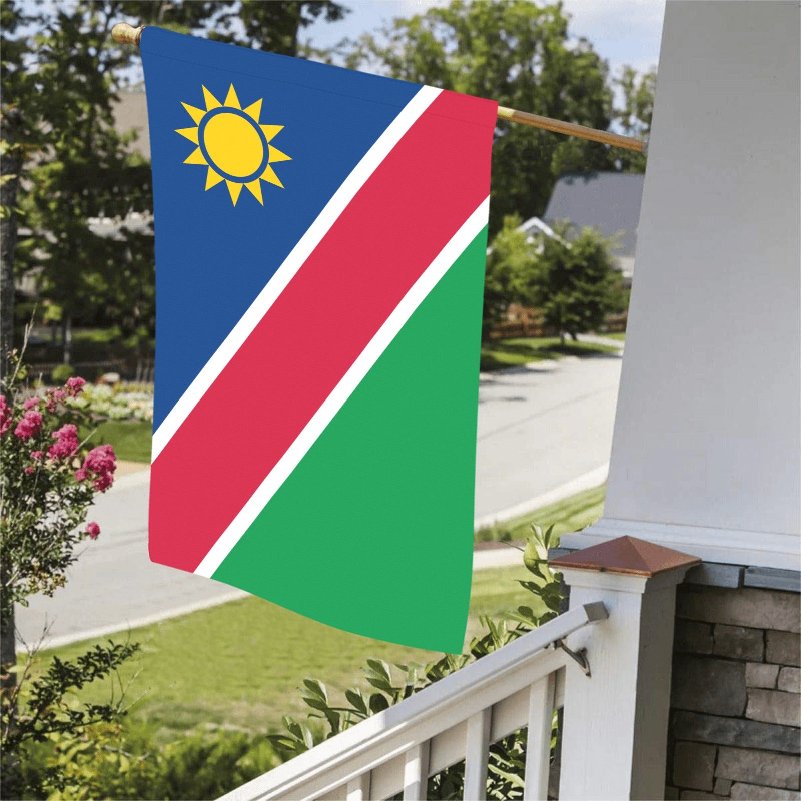 Outdoor display of Namibia flag by Luv My Flag.