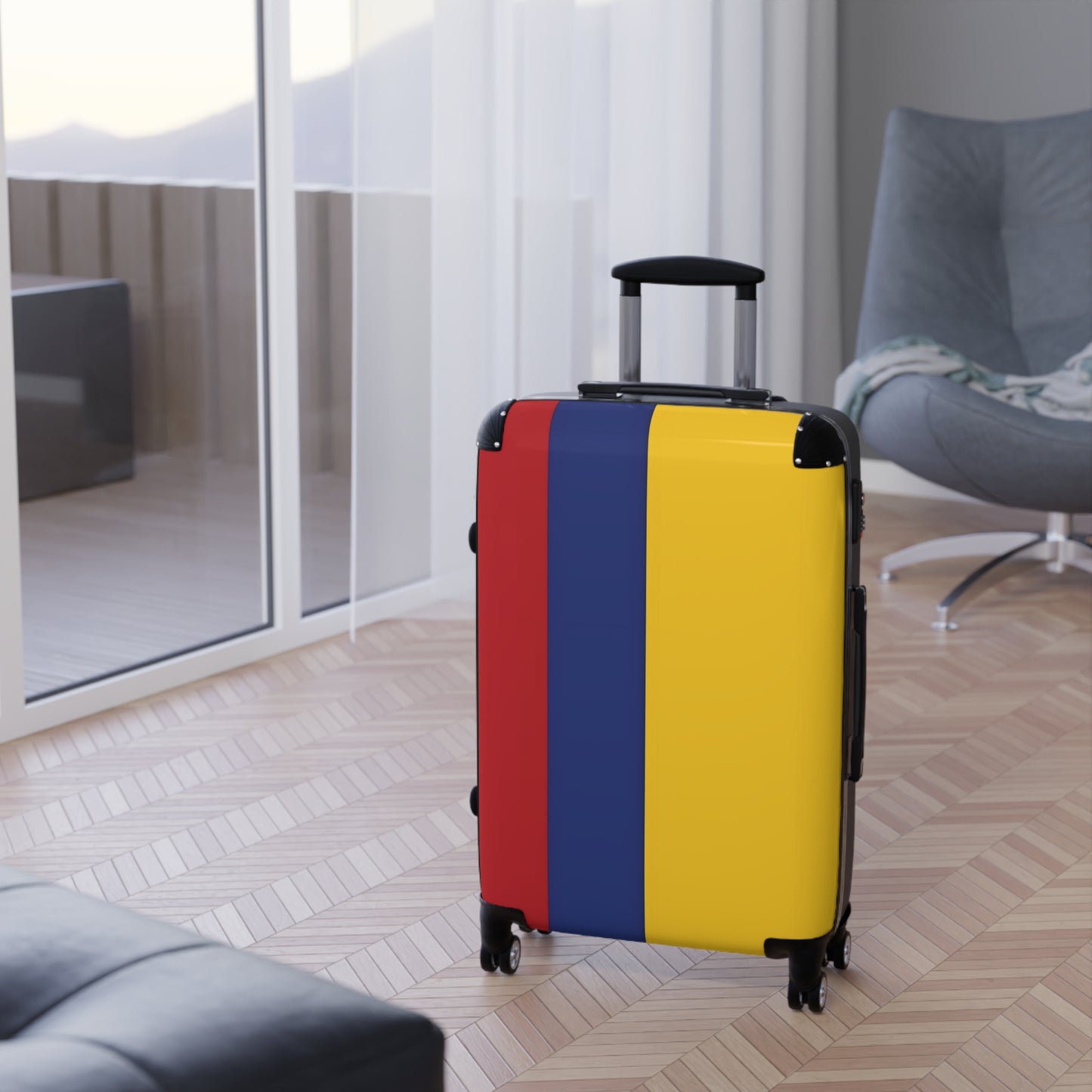 Colombia Flag Inspired Suitcase