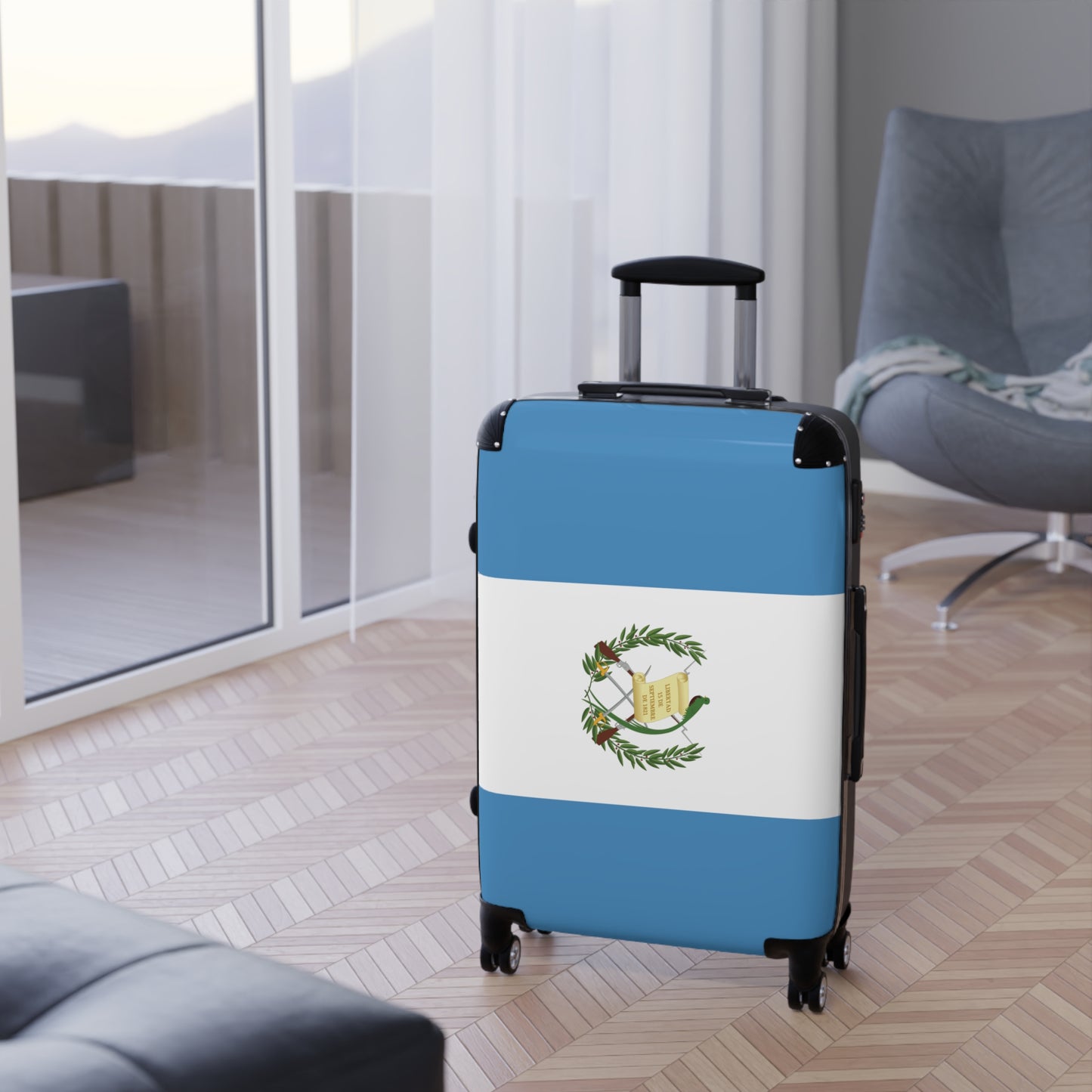 Guatemala Flag Inspired Suitcase