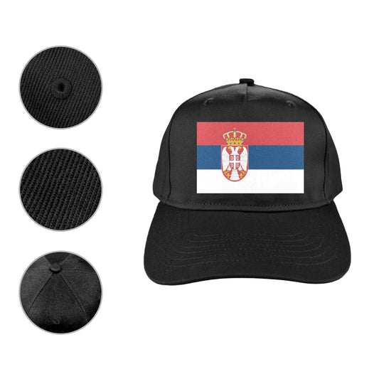 Serbia Flag Inspired Baseball Cap | Printed in the  USA