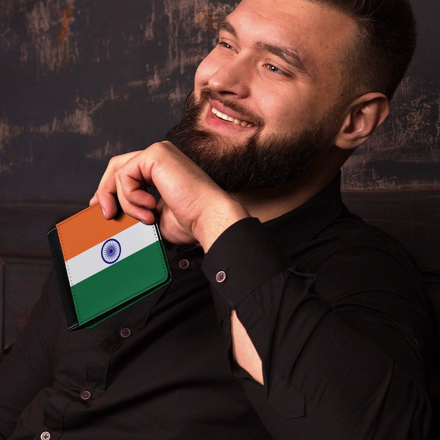 India Flag Inspired Men's Wallet