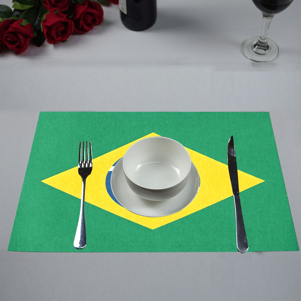 Brazil Flag Placemats 12" x 18" (Set of 6)