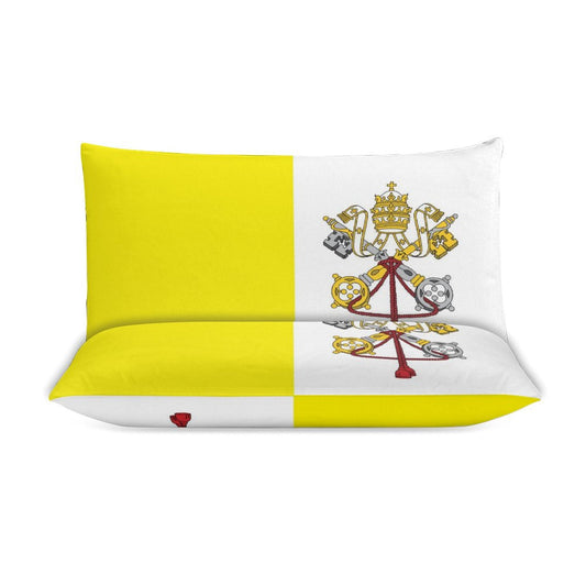 Vatican City Flag Inspired 3-Piece Bedding Set (1 Duvet Cover + 2 Pillow Shams) – 102"×90"