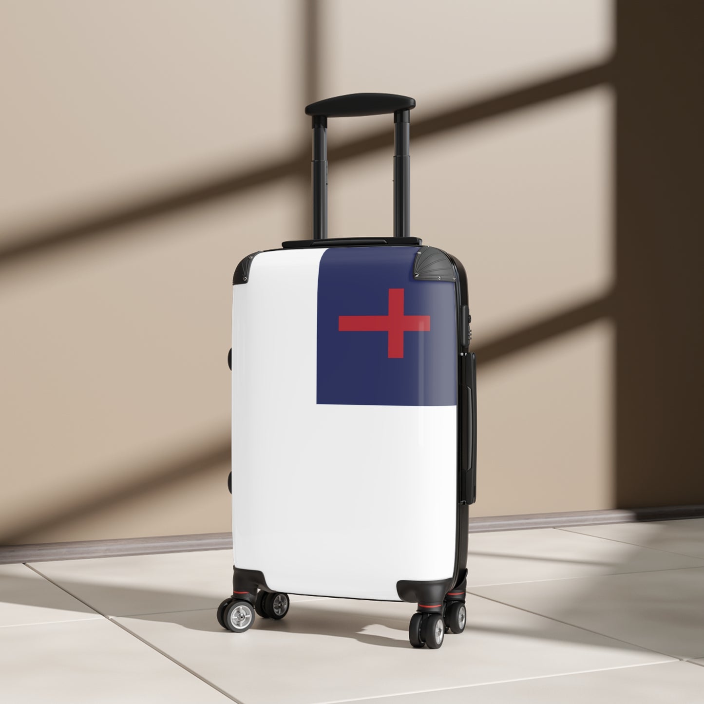 Christian Flag Inspired Suitcase