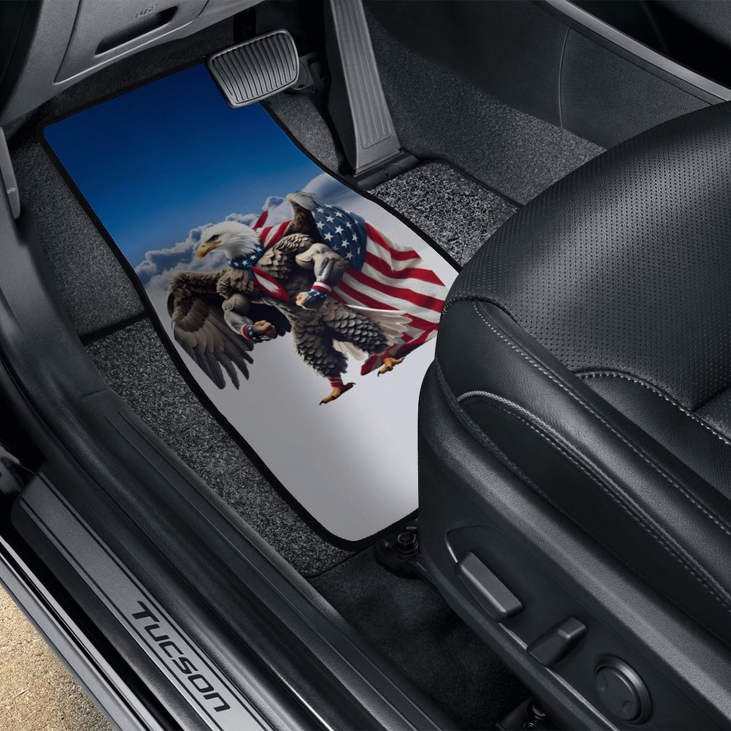 USA/American Flag Inspired Eagle In the Clouds Car Floor Mats(4pcs)