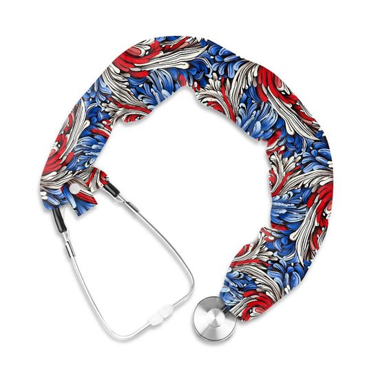 USA/American Flag Inspired Floral/Paisley Pattern Stethoscope Protective Cover