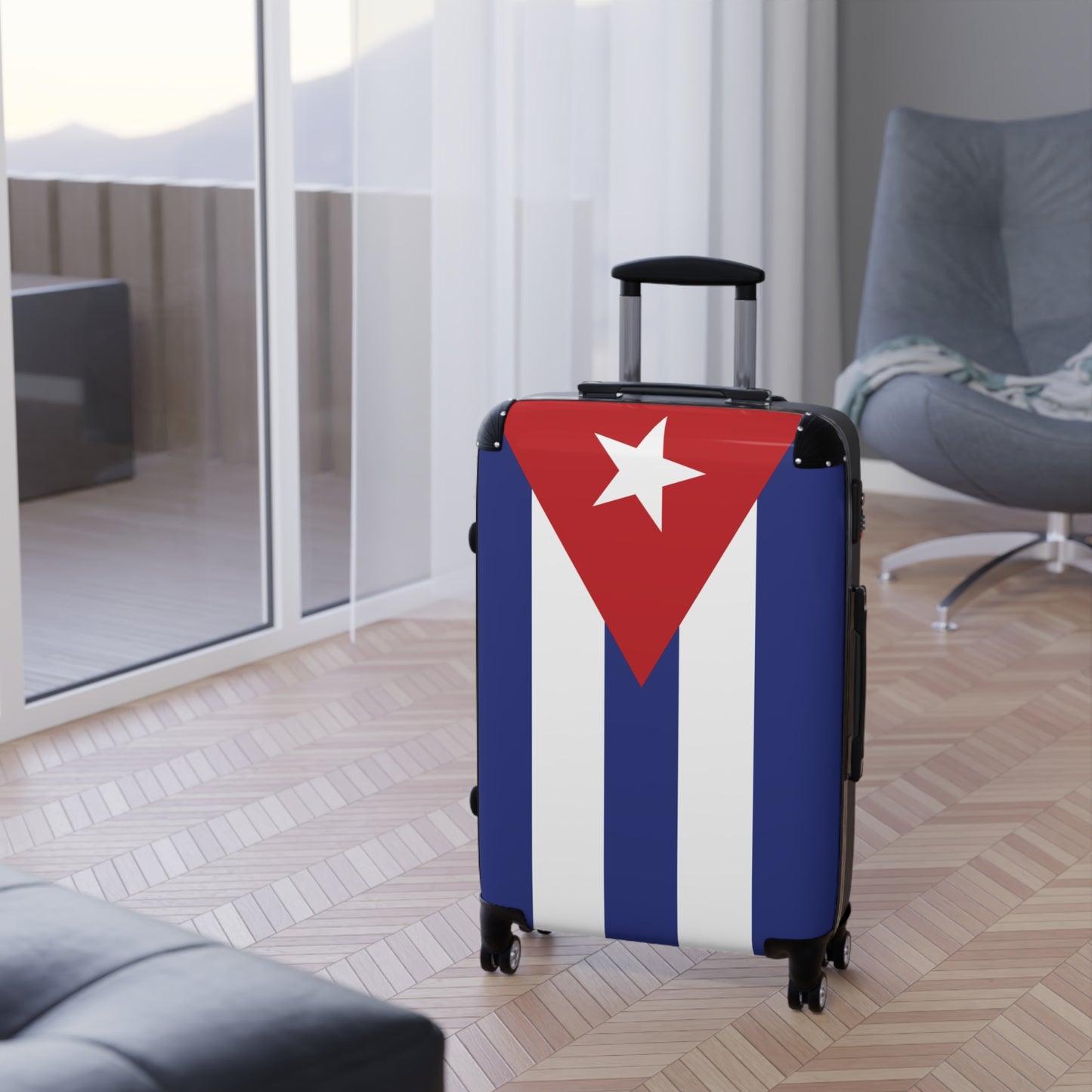 Cuba Flag Inspired Suitcase