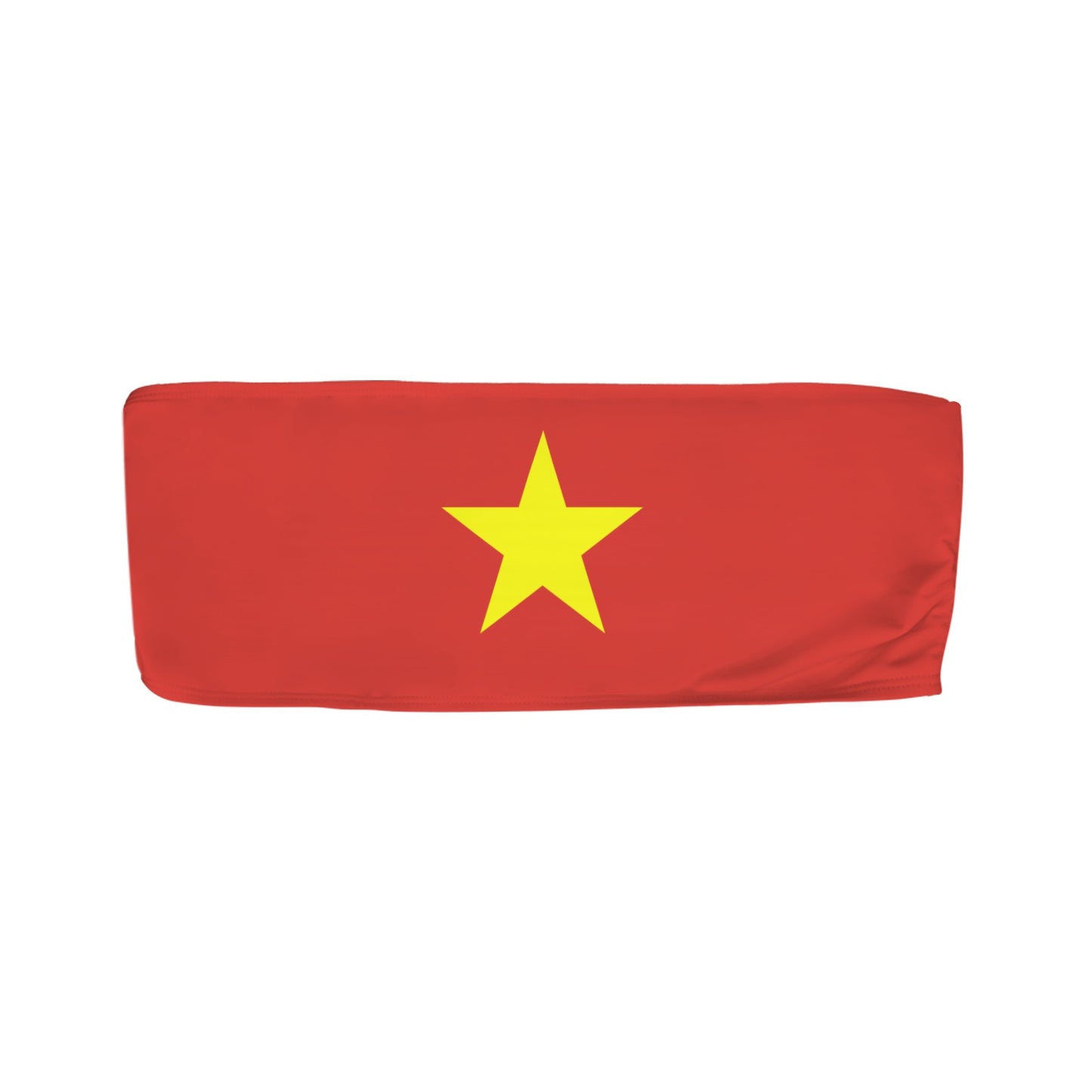 Vietnam Flag Inspired Bandeau Tube Bikini Top