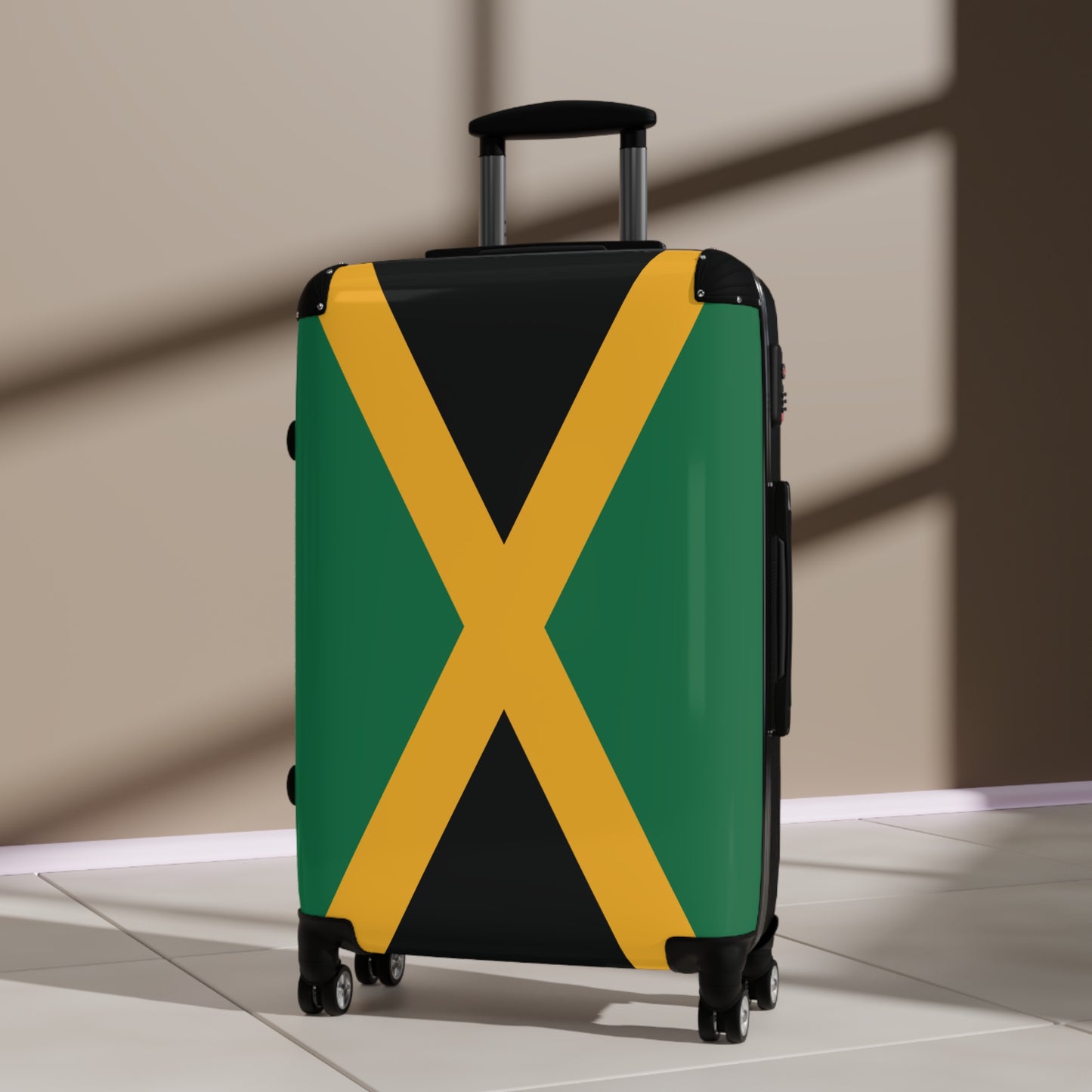 Jamaica Flag Inspired Suitcase